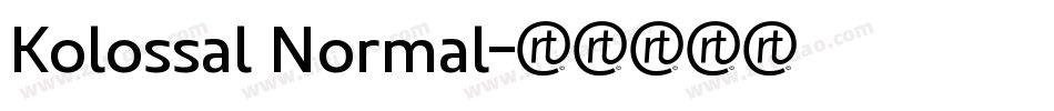 Kolossal Normal字体转换